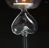 Candle Holders 1PC 7.5x16cm Blown Glass Foot High Love European Romantic Dinner For Decoration Candlestick JY 1181