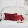 Pillow 2PCS Silk Pillowcase Pillow Cover Silky Satin Hair Beauty Comfortable Decor Covers 51X66CM