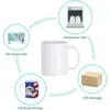 Tumbler DIY Sublimation Keramic Tasse 11 Unzen kreative weiße Blanks Kaffeetassen Auto Trinkwasser Tumbler mit Griff H240425