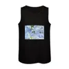 Men's Tank Tops Bluish Chiffon Top Clothing Men Vests Clothes Cool Things