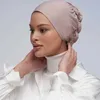 Hijabs Nouveau modal modal musulman Turban Coton Tie en coton Inner Hijab Caps Islamic Indembarf Bonnet India Hat Headwrap Turbante Mujer D240425