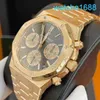 AP Movement Wrist Watch Royal Oak 26239OR Coffee Tray 18k Rose Gold Case Automatic Mechanical Men's Swiss Watch Luxury Gauge 41mm