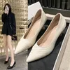 Scarpe per vestiti 2024 Spring e autunno 7,5 cm con tacco sottile con bocca poco profonda sul posto di lavoro sexy singolo francese da donna