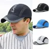 Hattar hink hattar sommar snabb torkning tunt andningsbara nät sporthatt för män och kvinnor med sol UV -skyddsbrev tryckt baseball utomhus vandring hatt 240424