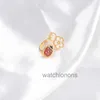 Üst düzey lüks yüzük fanjia dört yapraklı yonca açık el dekorasyon parmak üst düzey yedi yıldızlı ladybug niş ışık lüks stil 18k altın kadın takı
