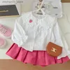 Kledingsets Fashion Baby Girl Ploeged Rok Infant Peuter Kind Solid Color High Taille Desferen Party Dance 1-10y Q240425