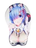 FFFAS Cartoon 3D Breast Mouse Pad Silicone Wrist Rest Japan Korea Anime Mousepad Chest Resist Muismat Tapis De Souris Sex Decor Y07344505