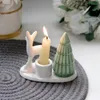 Bougendrs porte-céramique Forme d'animal nordique Simple Simple Long Candlestick tasse pour le salon table à manger de la maison Déco Ornement de bureau