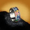 Band Rings For Women 925 Sterling Silver White CZ Handmade Enamel Lovely Cat Unique Trendy Ring Party Fashion Jewelry H240425