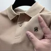 Zomer Polo Fashion Men Casual Business Flip Collar Comfortabele korte mouw T -shirt Top Hoge kwaliteit 240423