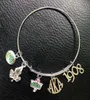 Sororité grecque rose et vert 1908 Ivy charme bracelets bijoux bijoux brins 4118313