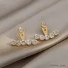 Dangle Kronleuchter Modedesign Sinn Shining Zirkon Rückenhänge Ohrringe für Frauen Luxus Zwei Möglichkeiten zum Tragen von Ohrringen Hochzeit Schmuck