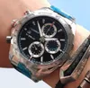 Formel 1 F1 F Ein Miyota Quarz Chronograph Herren Watch Schwarzes Zifferblatt Silberstab Marker Edelstahl Armband Stoppwatch ST7249982