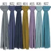 PLECTED CRINKE CHIFFON HIJABS SCARF CREPE Women Shawls Scarves For Ladies Muslim Head Wraps Islamic Turbans Bandana