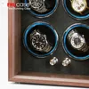 Otomatik Saatler için Frucase Watch Winder Box Mücevherat İzleme Ekran Toplayıcı LED 240412 ile Depolama