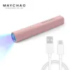 MAYCHAO 1PC Mini LED Light Nail Dryer Machine For All Gel Nails Flashlight Portability Nail Lamp Nail Art Tools 240408