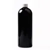収納ボトル化粧品ボトルラウンドショルダーペットプラスチック空の空の1000mlコンテナパッケージ8pcs黒い白いクリアネジ蓋補充可能