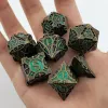 Hazard DND Dice Board Game Metal Polyhedral Dice for Dungeon and Dragons RPG Zestaw kostki do gry DD Gra w Game D20 D12 D10 D8 D6 D4