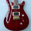 PAUL PRIVATE STOCK 24 FRETS MARD RED QUILTED MAPLE TOP Electric Guitar Double Bud Inlay vid 10: e FRET Tremolo Bridge Gold Hardware