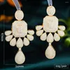 Boucles d'oreilles enracinement Godki Luxury African Party Oreille pour femmes Baleine de mariage Tail Cubique Zirconi Crystal Dubai Bijoux Bridal