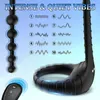 Remoto Control Prostato Vibratore Cockring Sex Toys per uomini Masturbatore perline anali Plug Ring Accessori sexy 240409 240409