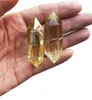 1pcs Citrine Crystal Wand Quartz Point Very Good Color Quartz Crystal Wand Double Point Reiki Healing Natural Stones and Mineral4144159