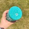 BPA Free Customized Buntes Ersatz PP Plastik Acryl glänzend Bling -Strass -Deckel Bling -Strass -Plastikabdeckungen für 16 Unzen Glasdose Soda Can, verkauft durch Hülle