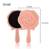 Mirrors Retro Rose Flower Shape 3D Stereo Cosmetic Makeup Compact Mirror 4 Colors Choose Hand Mirror Compact Mirror