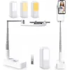 Selfie Stand Portable Cell Phone Holder Retractable Wireless Bluetooth Live Broadcast Video Dimmable LED Fill Light 240418