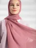 Hidżabs niestandardowe pudełko prezentowe hidżab muzułmańskie bańki bąbelek śluzowy solidny szalik głowa islamskie damskie szal i owinięcie faulard hidżab stoli D240425