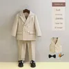 Anzüge Kinder Hochzeitsanzug hübsche Jungen Kleidung Set Kleinkind Geburtstag formelle Outfit Kinder Klavier Performance Moderator Kostüme 8 10 Y.