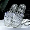 Summer Hollow Crystal Slippers for Women's Indoor Bathroom Bathroom Shower Leakage Cooling Slippers for Household Thick Sole Shoes