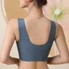 Yoga outfit stor storlek spets underkläder för kvinnor i ett stycke fast kopp topp vacker rygg anti-gålig oönskade bh damrör underkläder