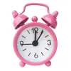 Klockor Portable Mini Alarm Clock Retro rund Number Klocka Double Bell Desk Table Clock Hållbar Digital Quartz Clock Home Decoration