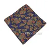 Bow Ties Colorful Print Paisley 28cm Pocket Square Polyester näsduk bröllopsfest Daglig kostym Vintage Tie Hankie Men presenttillbehör