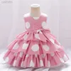 Robes de fille Été bébé robe fille bébé 1 an Robes de fête d'anniversaire pour filles dot arc robe de mariée de mariée