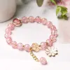 Beaded Elegant Fashion Crystal Flower Beaded Bracelet for Women Sen Bangle Ins Popular Crystal Bracelet Jewelry Pulsera Lucky Stone