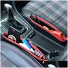 Car Organizer Pu Leather Storage Seat Slip Gap Case Pocket Mtifunctional Driver Catcher Cup Holder Accessories Drop Delivery Automobil Otf5K