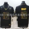 Pirates 12#Brady gesticktes Rugby -Trikot würdigt National Flag Camouflage Version Black Gold Leinengrau