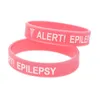 Bracelets de charme 1 PC Alerte épilepsie en silicone bracelet dans les enfants Taille pour la mode extérieure Femmes hommes Bijoux Gifts Bangle