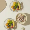 Display di frutta in piedi Paesaggio casa trasparente Snack caramelle Tavoli da tavolo Piatto Piatto Decorazione del contenitore 240425