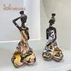 Смола Northeuins Strain Black Woman Candlestick African Exotic Statues Art Lady Cevernes для интерьера декора настольные аксессуары объект 240416