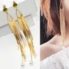 Boucles d'oreilles en pendaison exagérée Tassel Tassel Tempérament des boucles d'oreille pour la robe Banquet Vis d'oreilles de voyage DÉCOR