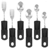 Dinnerware Sets 2 Silverware Bendable Cutlery Utensils Adults Tableware Portable Parkinsons Elder