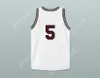 CUSTOM ANY Number Mens Youth/Kids HAKIM 5 WOLVES HIGH SCHOOL WHITE BASKETBALL JERSEY TOP Stitched S-6XL