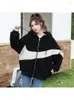 Capacino de lana de cordero para mujer sudadera con capucha para mujeres para mujeres 2024 Autumn e invierno estilo coreano suelto algodón casual engrosado