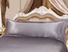 Cuscino lungo copertura cuscino solido bianco copertura in seta in raso tessile da casa 1pc 2 dimensioni per camera da letto33 240423