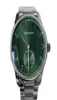 Мужские часы Автоматические механические движения намоточная зеленая поверхность простой цифровой цифровой сталь стальной корпус Металлический ремешок для ремня 2923421