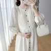 Robes de maternité 2024 Spring Maternity Fashion Robe lave