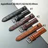 Äkta läder mode P Designer Watchband Straps For Apple Watch Series Band 49mm 45mm 41mm 40mm 44mm 42mm 38mm Armband Iwatch Ultra 8 SE 7 6 5 43 2 1 Smart Strap